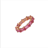 Pink Sapphire Eternity Band
