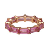 Pink Sapphire Eternity Band